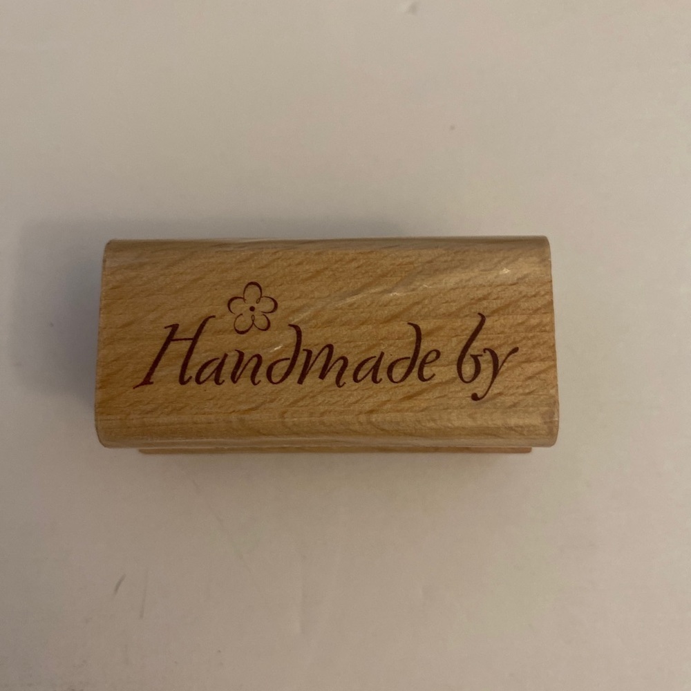 Stamp Craft 44OD33 Handmade By Wood Mounted Rubber Stamp